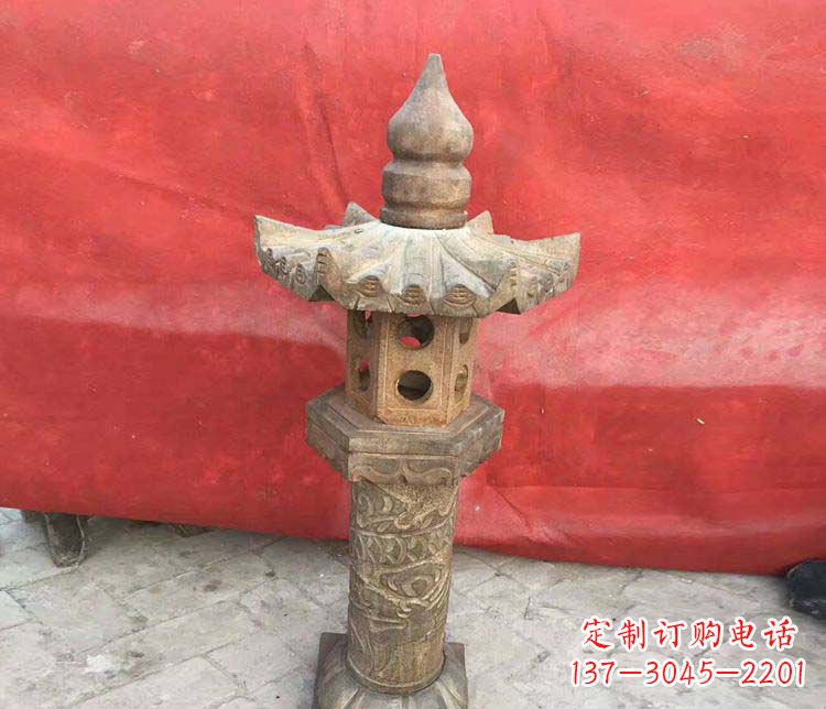 浙江传统风格石灯雕塑