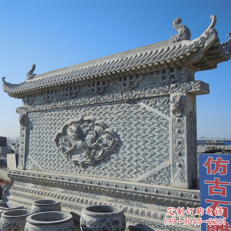 浙江影壁石雕--让时光流转