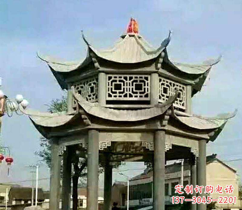 浙江精美仿古石凉亭雕塑