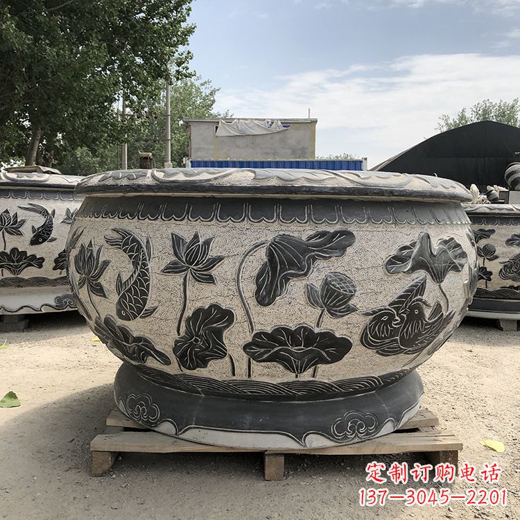 浙江仿古鱼缸花盆摆件
