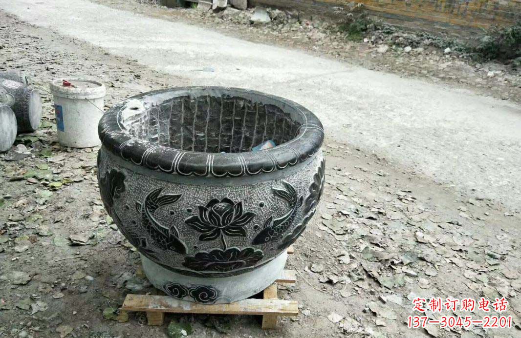 浙江高雅的仿古圆形水缸石雕