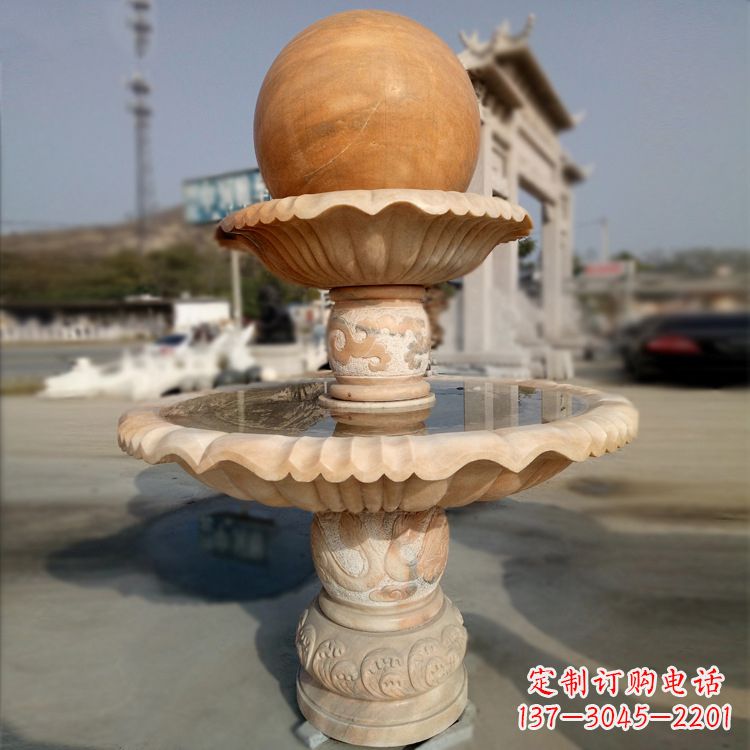浙江精致的风水球石雕塑