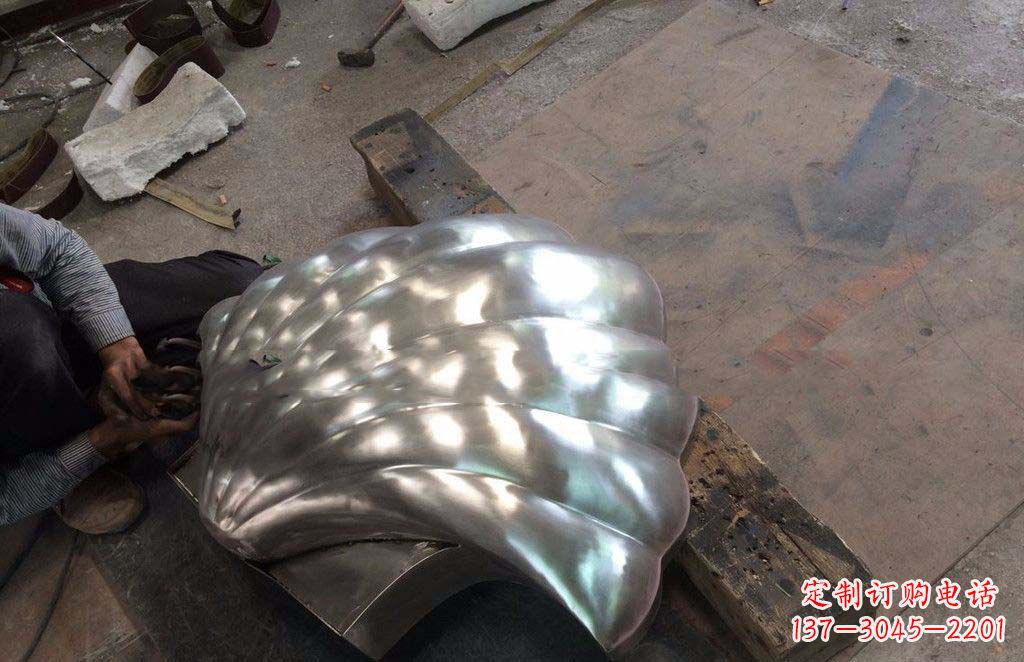 浙江精致现代的不锈钢贝壳雕塑