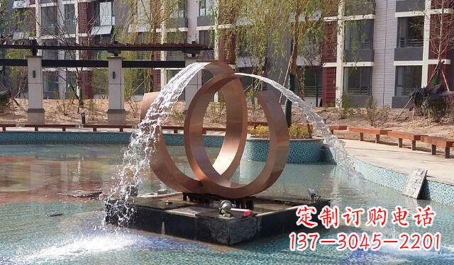 浙江高贵典雅的不锈钢喷泉雕塑