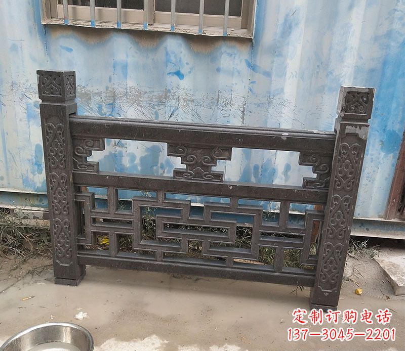 浙江集乐馆大理石栏板雕塑
