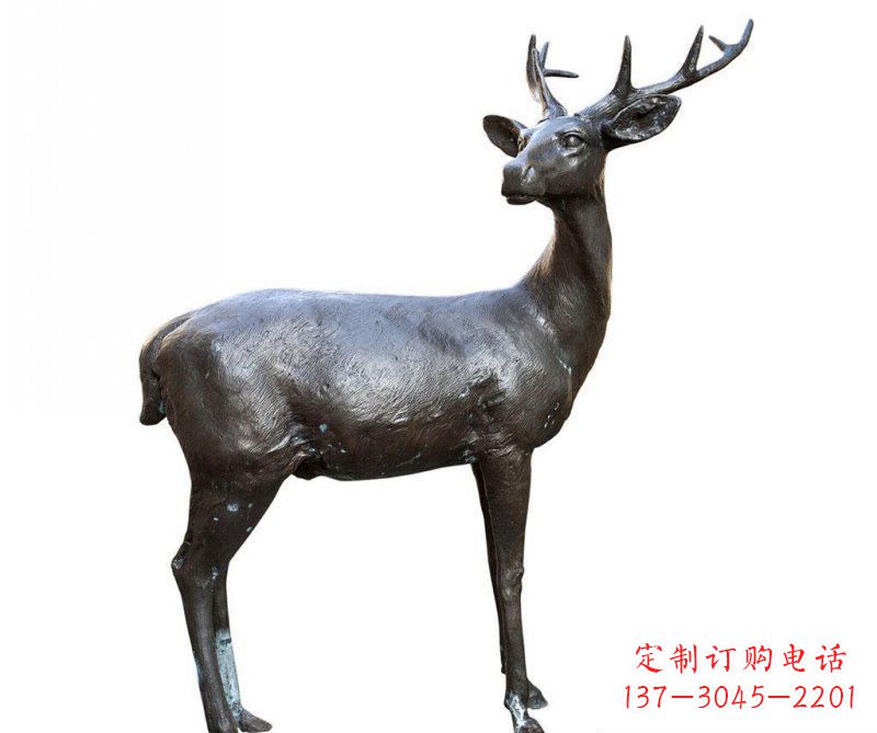 浙江铜雕回头鹿动物雕塑