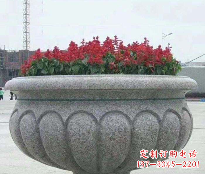 浙江精美大理石花盆雕塑