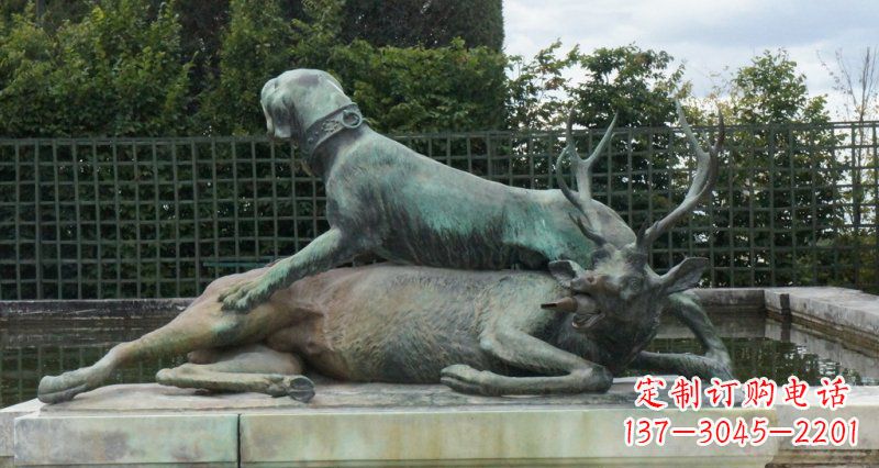 浙江高质量铜梅花鹿动物雕塑