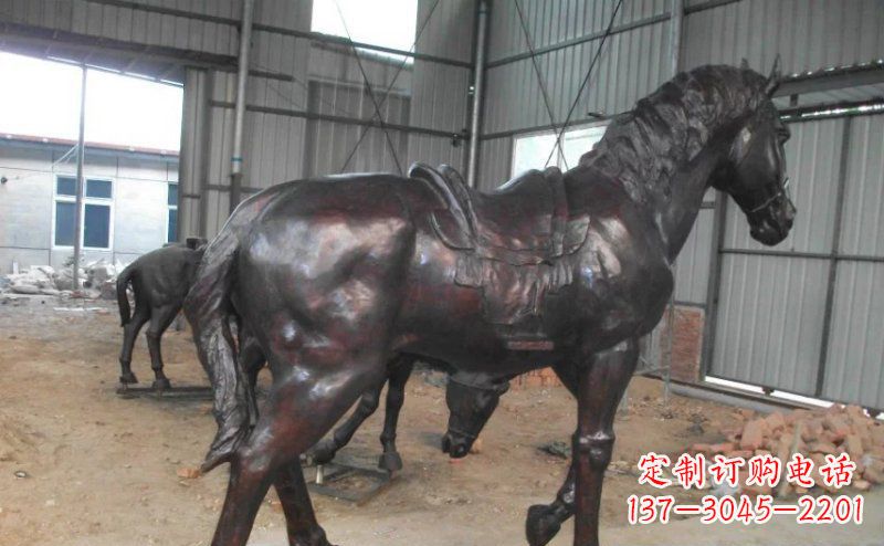 浙江公园铜马动物铜雕