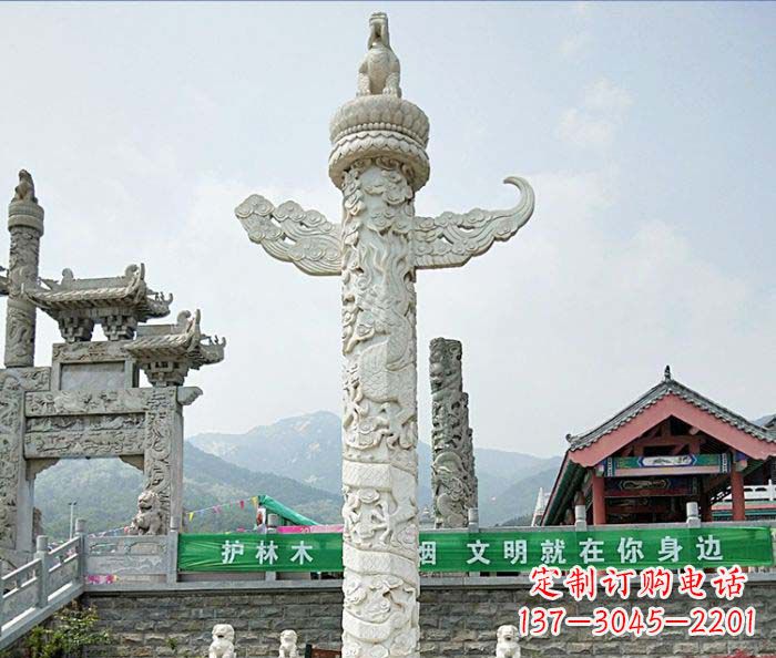 浙江广场景观大理石华表石雕