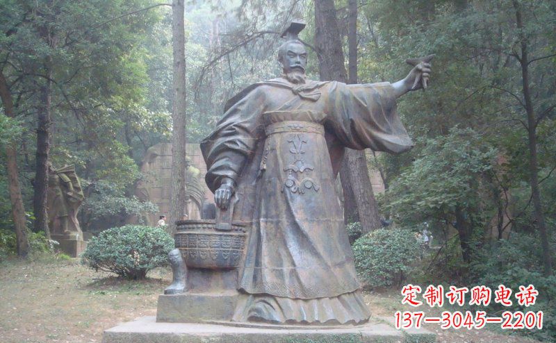 浙江汉武帝古代名人铜雕