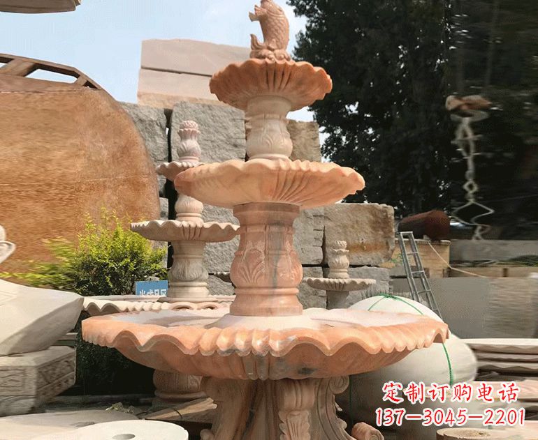 浙江精美的黄锈石喷泉雕塑黄锈石喷泉雕塑是一种…