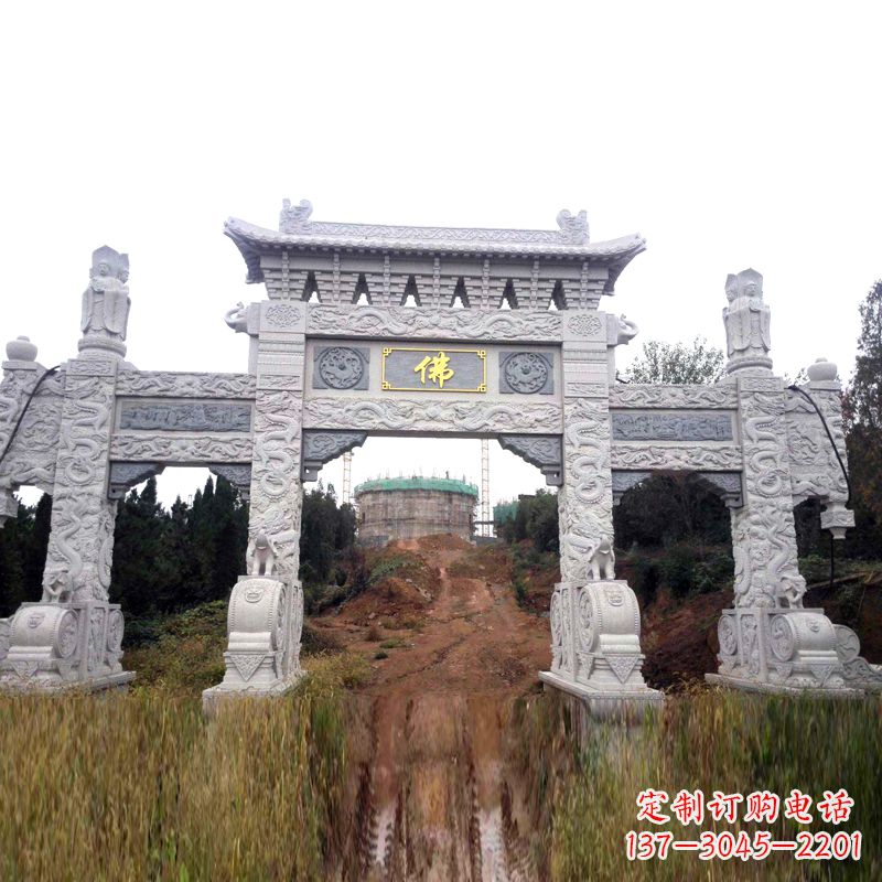 浙江景区入口石牌坊