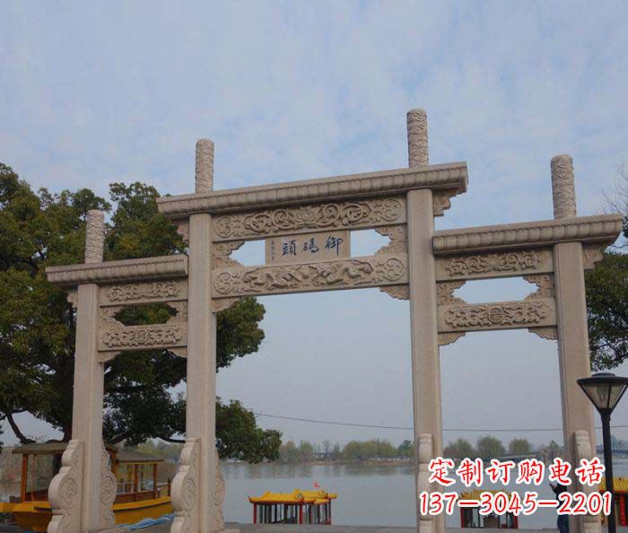 浙江景区三门牌坊石雕 (6)