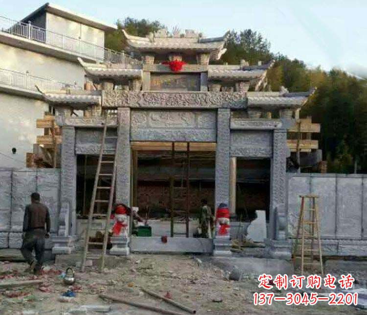 浙江三门仿古石雕牌坊打造质感升级的精致建筑