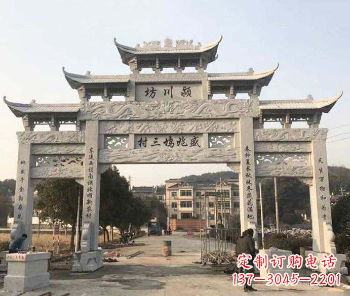 浙江特色大理石牌坊雕塑