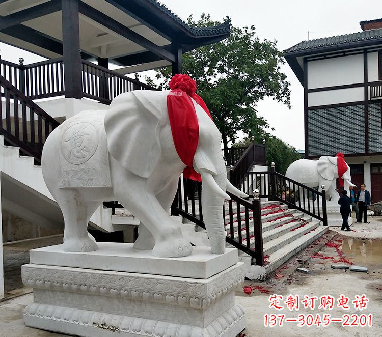 浙江迎接观音祝福的精美大象观音栏杆