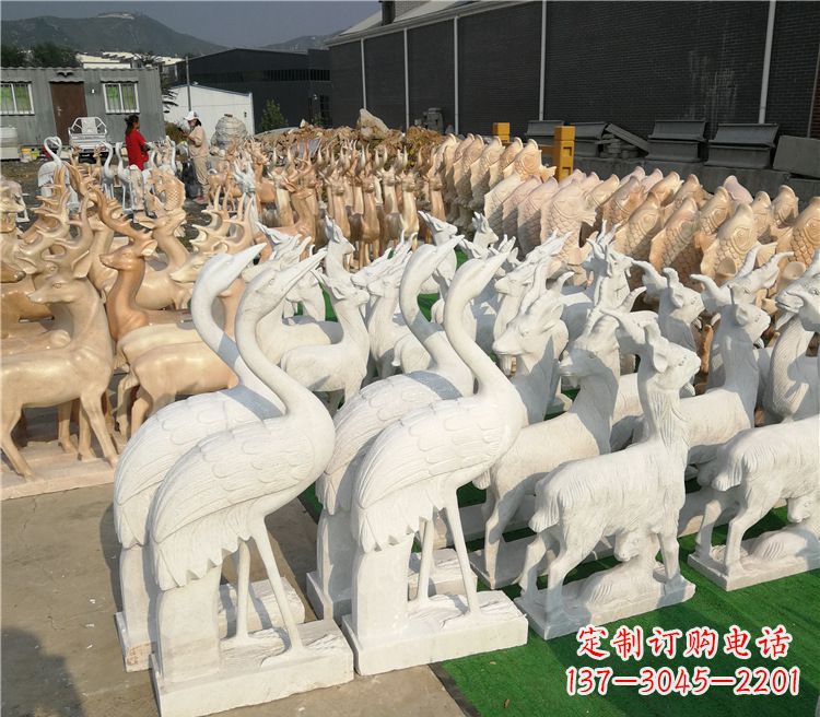 浙江石雕仙鹤雕塑