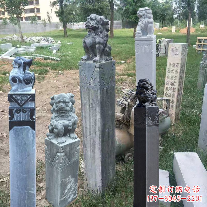 浙江石狮子拴马柱