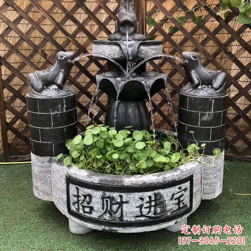 浙江双层喷泉石雕