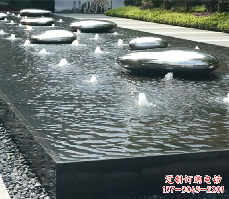 浙江水滴水池不锈钢雕塑