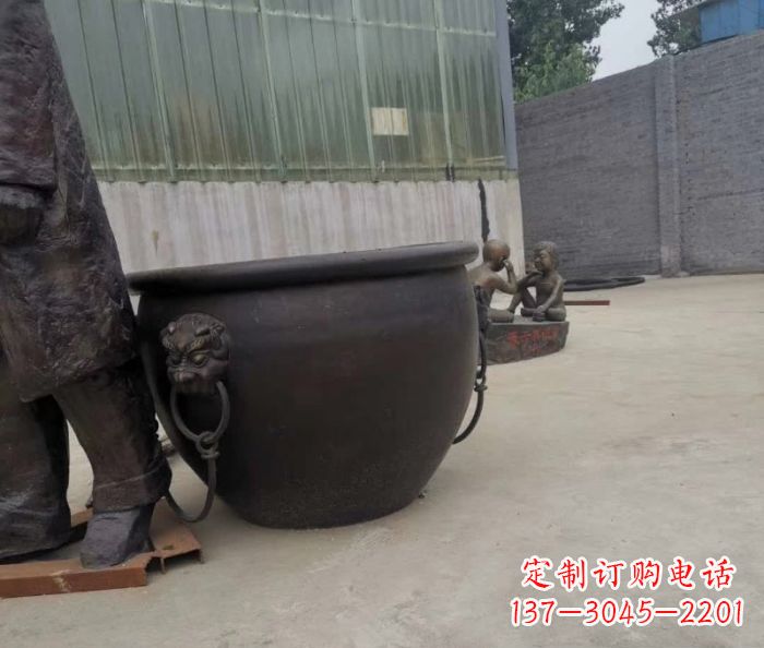 浙江水缸铜雕塑 (2)