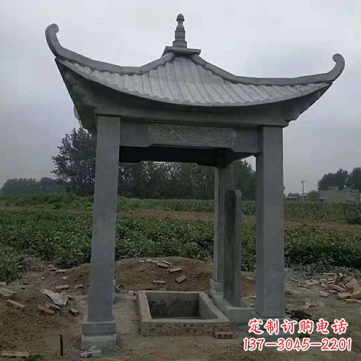 浙江四角庭院石凉亭