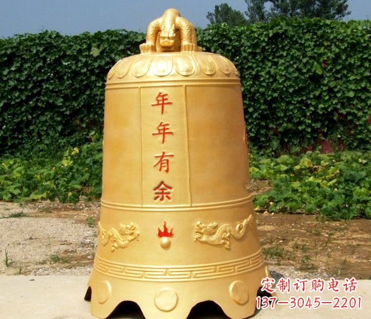 浙江寺庙铜钟雕塑 (2)