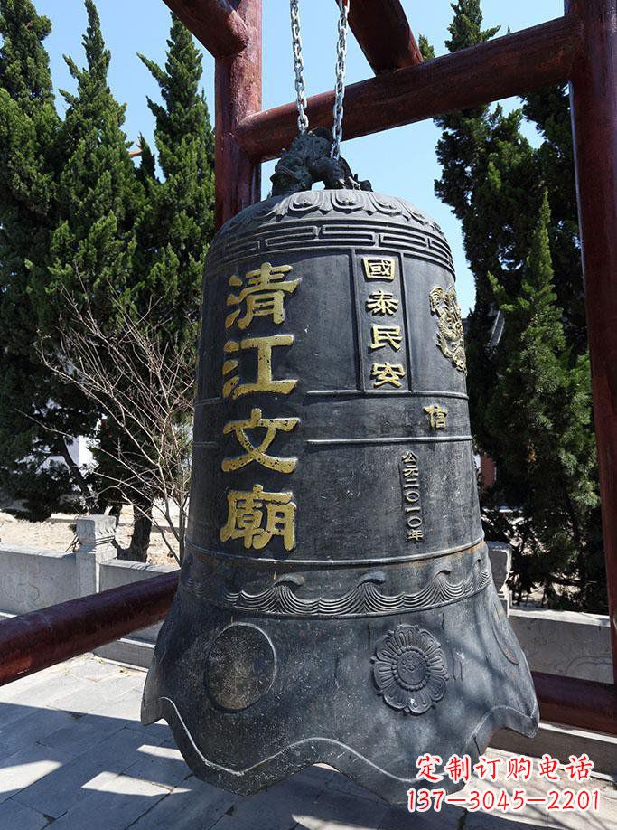 浙江寺庙铜钟雕塑 (5)