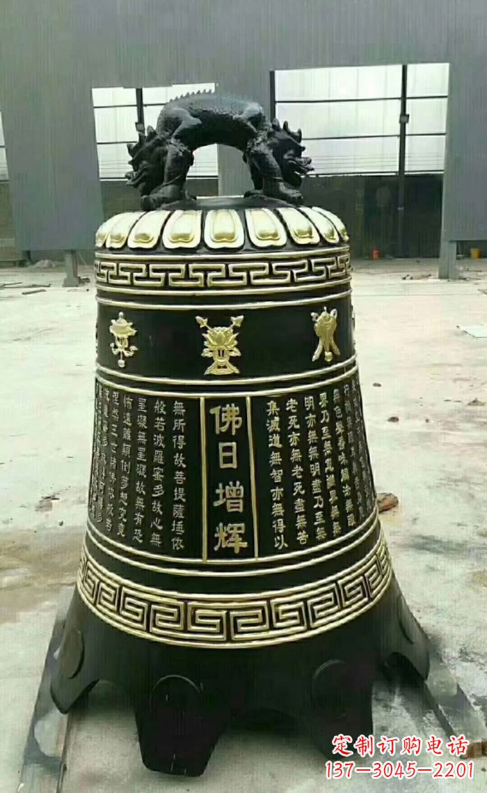 浙江寺庙铜钟雕塑 (6)