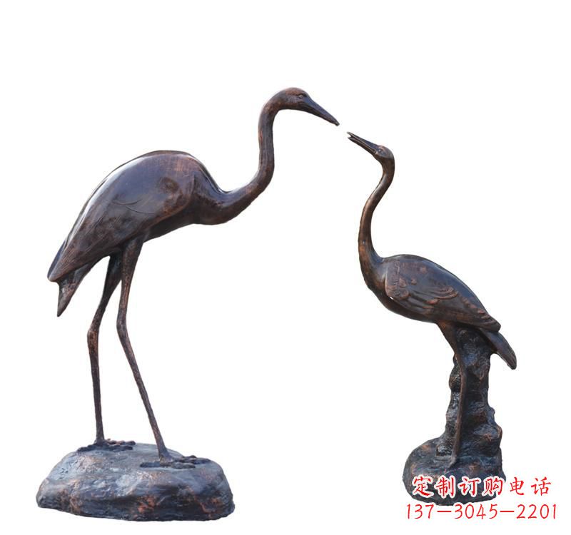浙江铜雕动物仙鹤