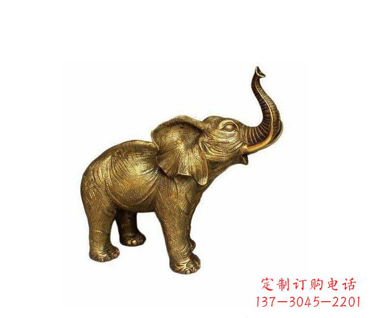 浙江铜雕园林动物小象雕塑