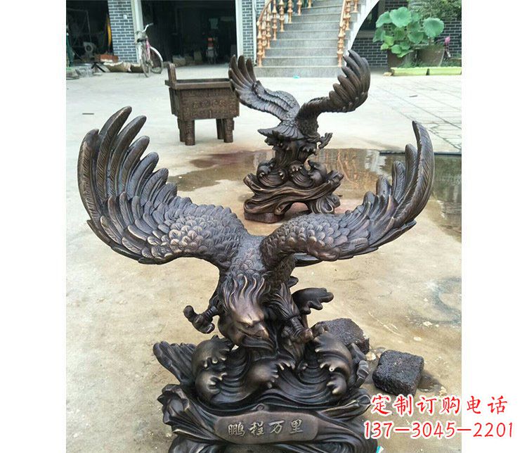 浙江铜雕园林飞鹰动物雕塑