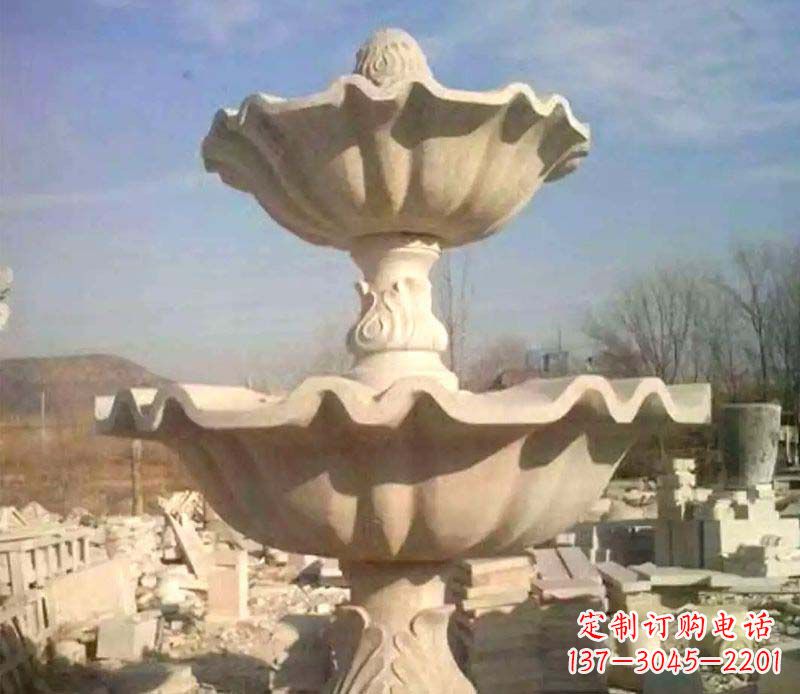 浙江晚霞红大型喷泉石雕