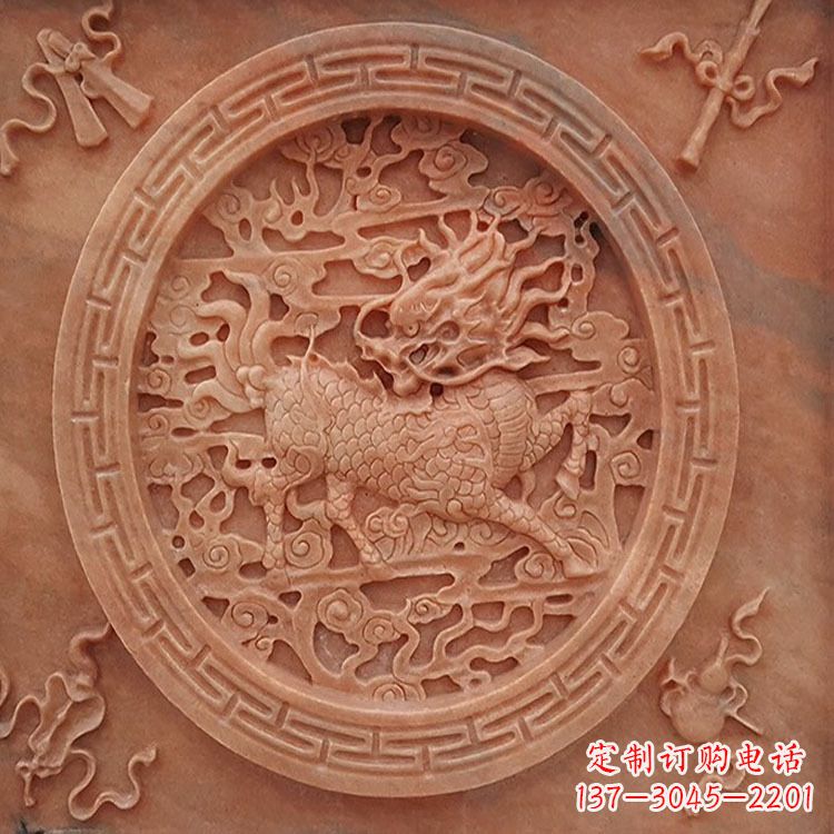 浙江晚霞红麒麟建筑装饰壁画