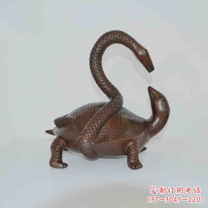 浙江乌龟背蛇龟蛇铜雕