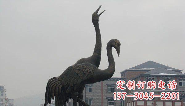 浙江仙鹤公园景观铜雕