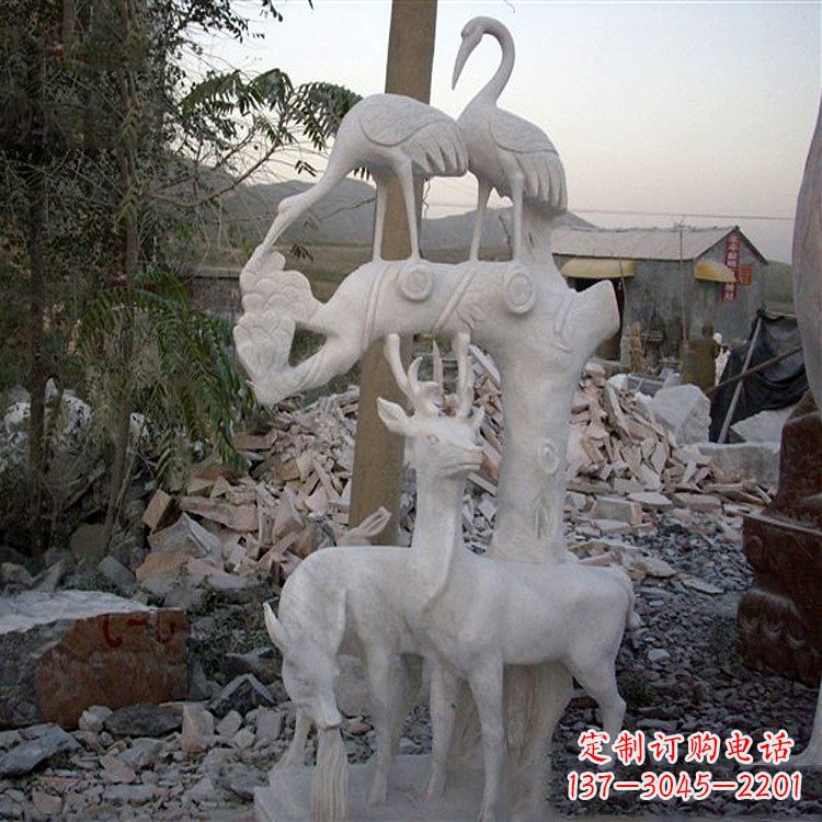 浙江仙鹤石雕景观摆件