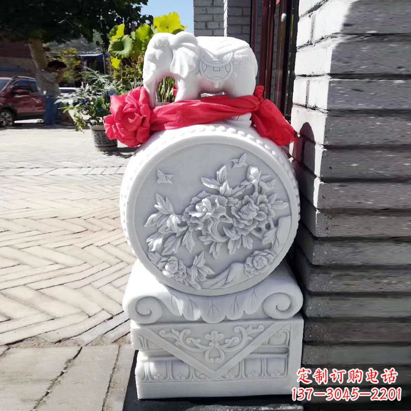 浙江仙鹤石雕门墩