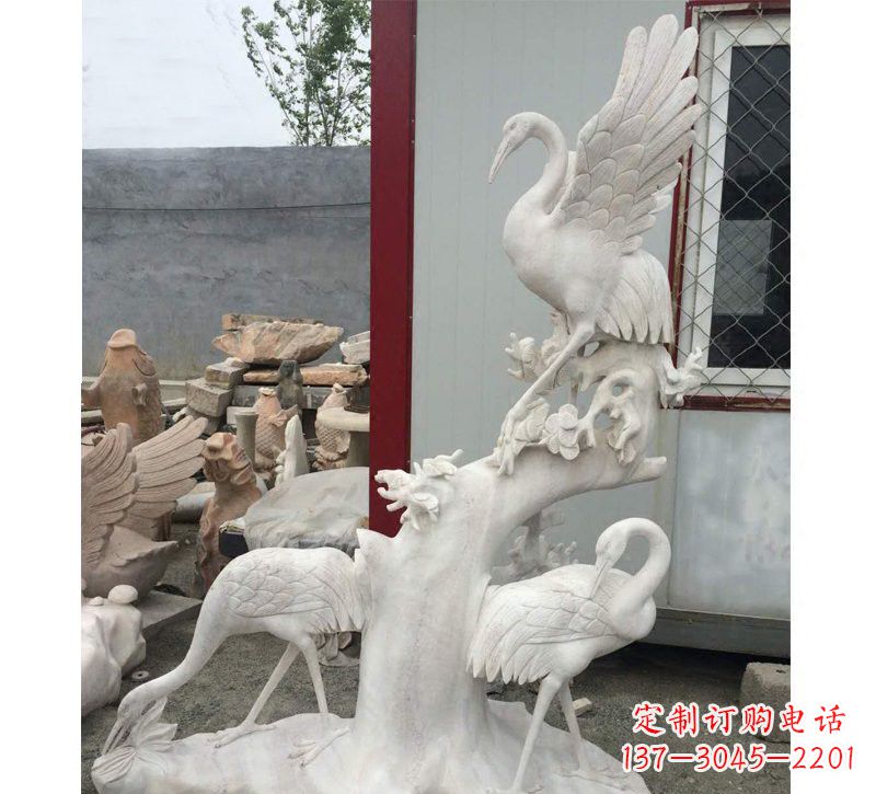 浙江仙鹤松树石雕