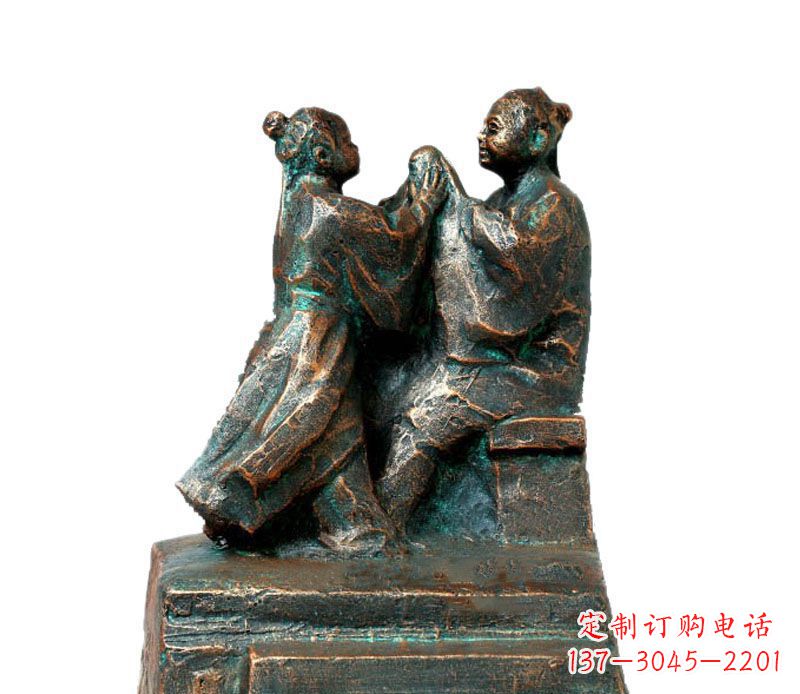 浙江校园古代孔融让梨人物铜雕