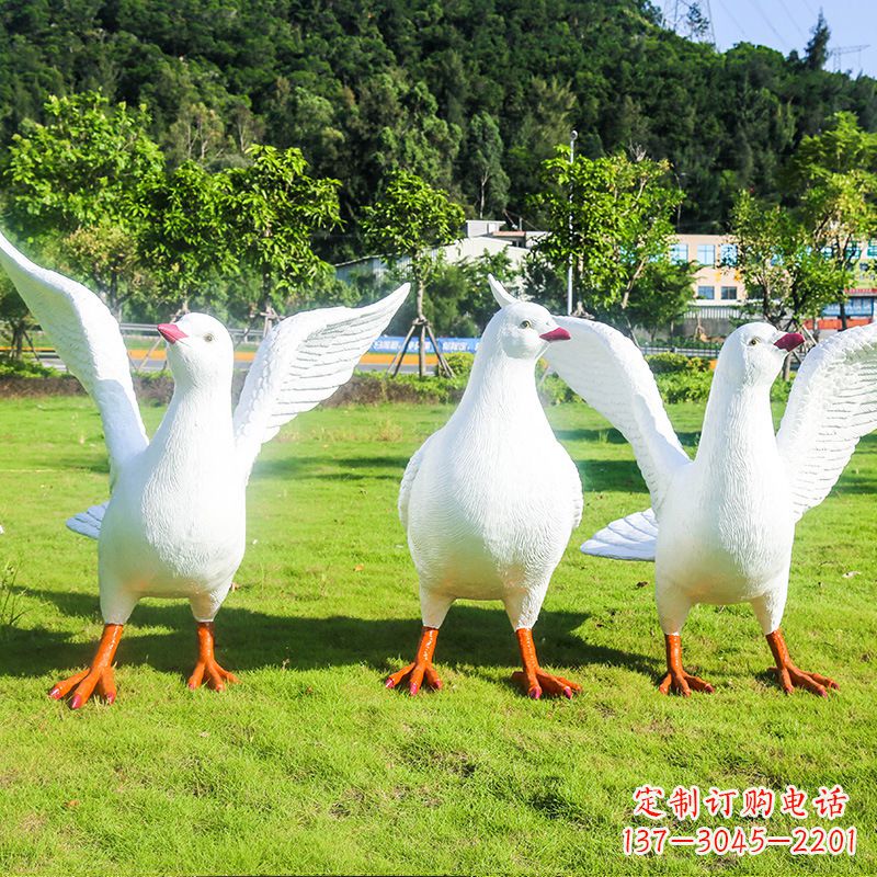 浙江信阳师院和平鸽雕塑