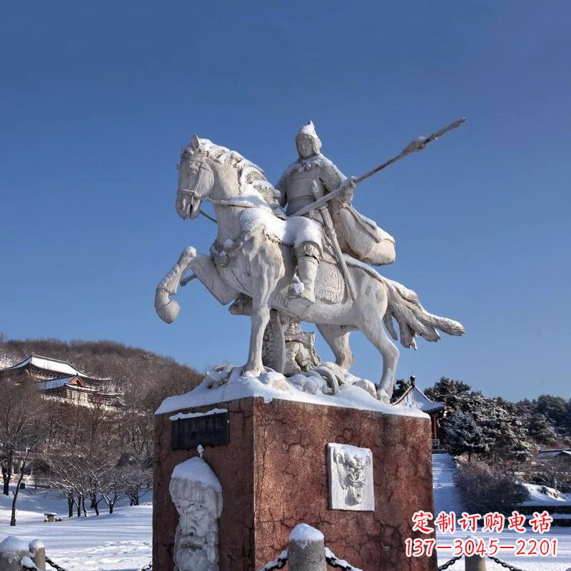 浙江薛仁贵骑马雕像-中国历史名人唐朝名将景区景观雕塑