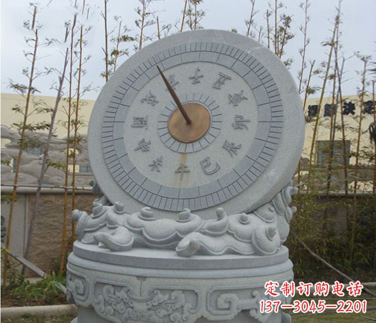 浙江学校大理石日晷石雕 (5)