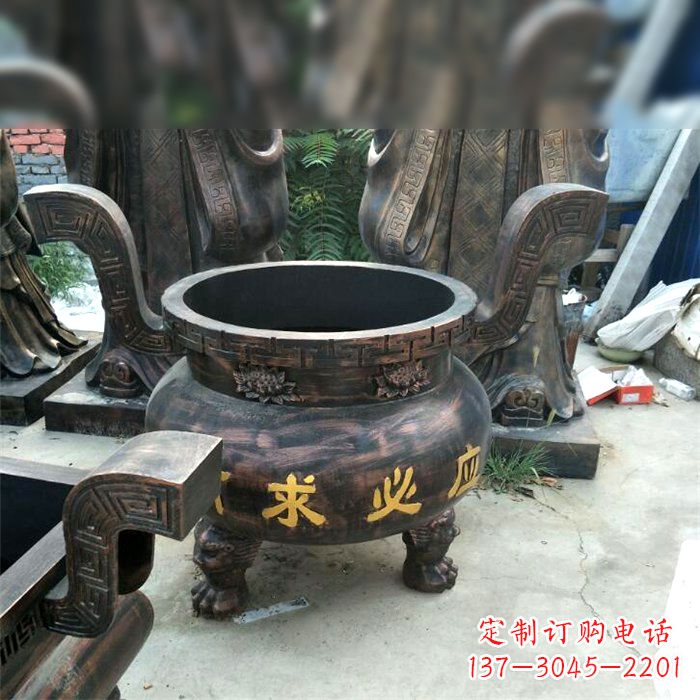 浙江有求必应祈福铜雕香炉