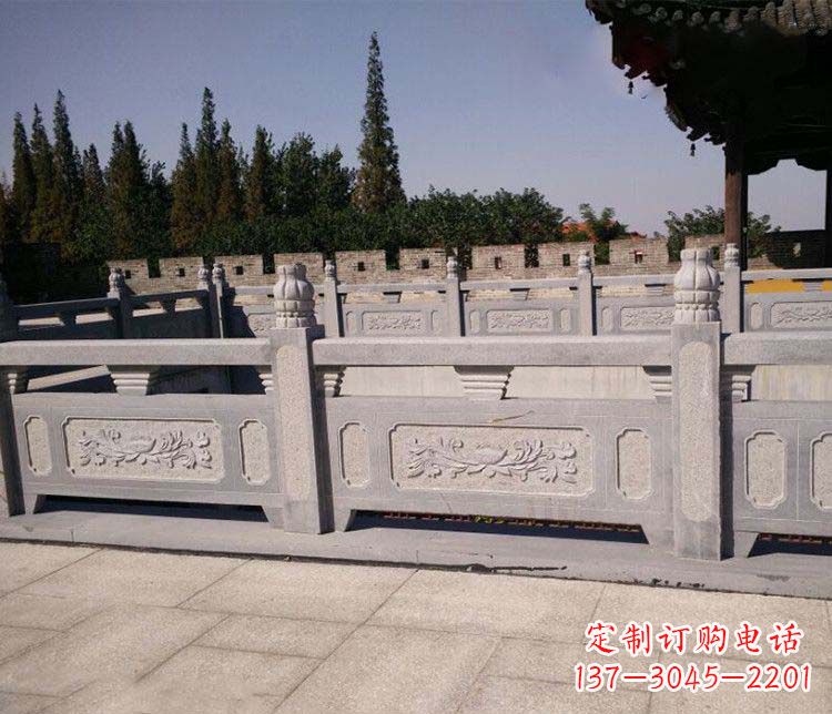 浙江园林仿古石栏板景观石雕 (2)