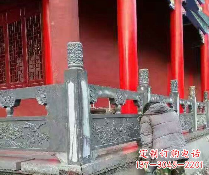 浙江园林仿古石栏板景观石雕 (9)