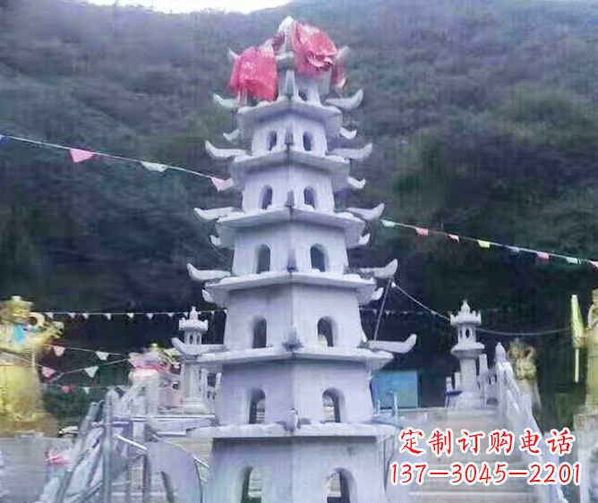 浙江园林景观大理石宝塔石雕