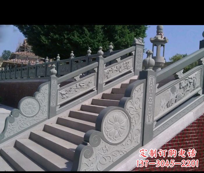 浙江园林景观大理石栏板雕塑 (4)