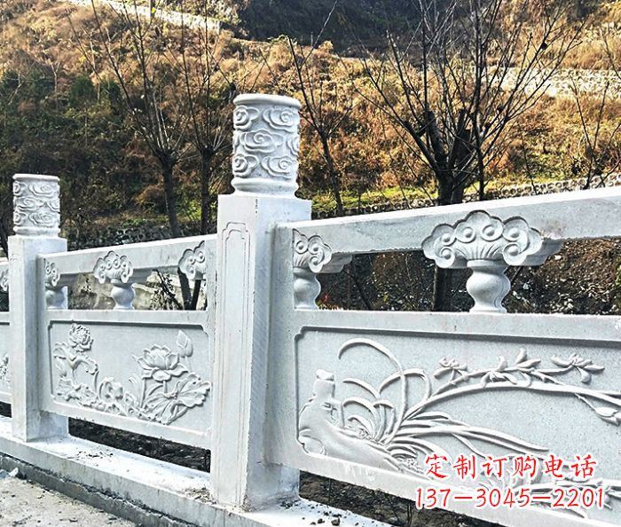 浙江园林景观大理石栏板石雕 (7)
